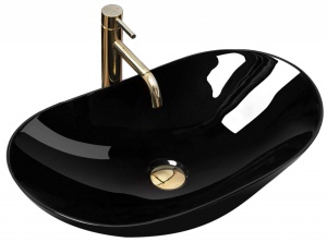 LAVOAR REA ROYAL, NEGRU, 60,5 CM, DIN CERAMICA, CALITATE SUPERIOARA - Img 4