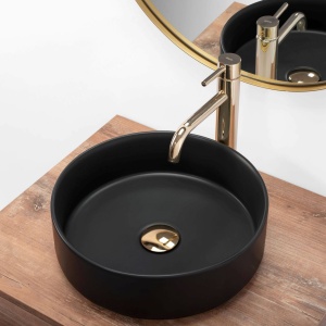 LAVOAR REA SAMI, NEGRU MAT, 36CM, DIN CERAMICA, CALITATE SUPERIOARA, REA - Img 4