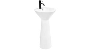 LAVOAR STATIV RIVER, 86 CM, ALB, DIN CERAMICA, CALITATE SUPERIOARA - Img 6