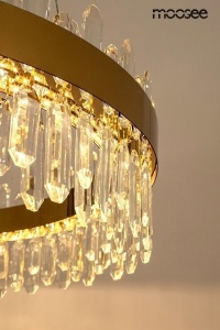 LUSTRA AMIRA 80 GOLD, CONFECTIONATA DIN CRISTALE SI METAL, STIL MODERN - Img 3