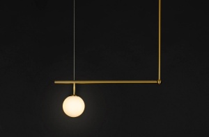 LUSTRA ASTRA 1, ALAMA ANTICHIZATA, DIN METAL SI STICLA, STIL MODERN, B2 - Img 4