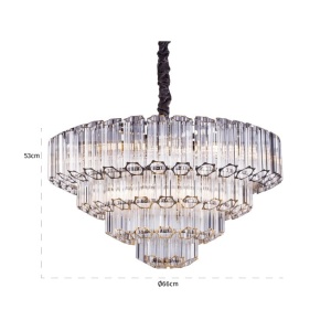 LUSTRA BECE, HL-0166, CONFECTIONATA DIN METAL SI STICLA, STIL MODERN - Img 2