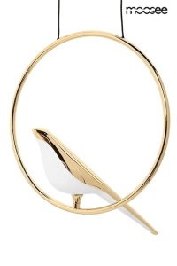 LUSTRA BIRD DISC AURIE, CONFECTIONATA DIN METAL, STIL MODERN - Img 2