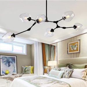 LUSTRA BLACK GLASS APP505-7C, 130 cm, DIN OTEL DE INALTA CALITATE SI STICLA, STIL MODERN, TU - Img 2