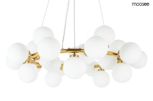 LUSTRA COSMO 72 GOLD, CONFECTIONATA DIN METAL SI STICLA, STIL MODERN