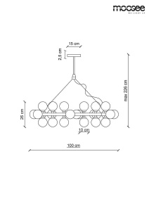 LUSTRA COSMO M, AURIU/NEGRU, DIN METAL SI STICLA, STIL MODERN - Img 5