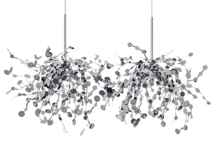 LUSTRA CU LED-URI MONETE, CROM, DIN METAL, STIL MODERN