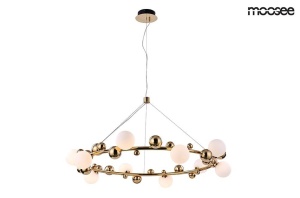 LUSTRA CU LED-URI,VALENTINO L, AURIU, DIN METAL SI STICLA, STIL MODERN, B2
