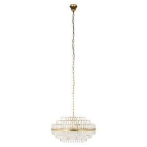 LUSTRA DESIRE AURIU PERIAT, HL-0150, CONFECTIONATA DIN METAL SI CRISTAL, STIL MODERN