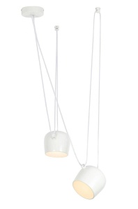 LUSTRA EYE 2, ALB, DIN ALUMINIU, STIL MODERN, B2