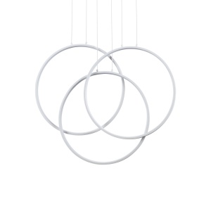LUSTRA FRAME SP CERCHIO, ALB MAT, DIN METAL, STIL MODERN