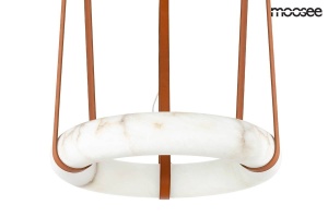 LUSTRA GALA, DIN STICLA DE ALABASTRU, PIELE SI ALAMA, STIL MODERN, B2 - Img 3