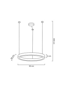 LUSTRA LED EXCLUSIVISTA, RING LUXURY 50, AURIE, METAL SI LED, DESIGN MODERN
