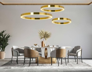 LUSTRA LED EXCLUSIVISTA, RING LUXURY 50, AURIE, METAL SI LED, DESIGN MODERN - Img 6