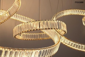 LUSTRA LIBERTY LINE 8 GOLD, CONFECTIONATA DIN STICLA SI METAL, STIL MODERN - Img 3