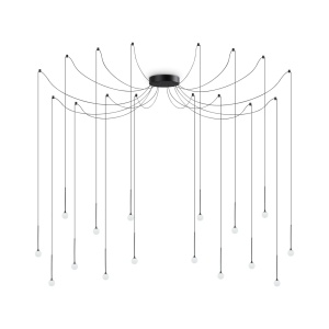 LUSTRA LUCCIOLA SP16, NEGRU, DIN METAL SI ACRIL, STIL MODERN