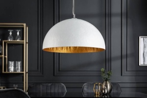 LUSTRA MODERNA 50CM, GLOW , COD 36318, STIL MODERN, REALIZATA DIN METAL IN ALB/AURIU - Img 2