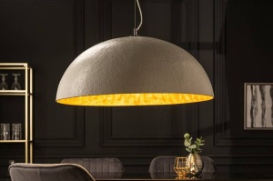 LUSTRA MODERNA 70CM, GLOW , COD 36319, STIL MODERN, REALIZATA DIN METAL IN ALB/AURIU