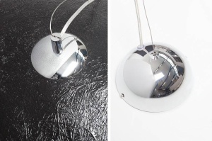 LUSTRA MODERNA 70CM, GLOW , COD 38295, STIL MODERN, REALIZATA DIN METAL IN NEGRU/ARGINTIU - Img 4