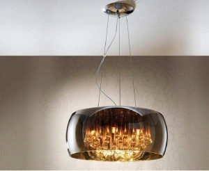 LUSTRA/PLAFONIERA ARGOS, 50 CM, CROM/TRANSPARENT, DIN METAL SI STICLA, STIL MODERN
