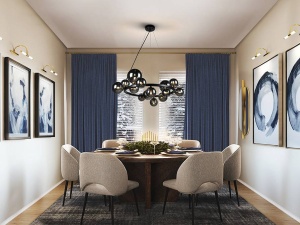 LUSTRA/PLAFONIERA ASTROS, 92 CM, NEGRU MAT/FUMURIU, DIN METAL SI STICLA, STIL MODERN - Img 2