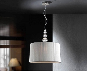 LUSTRA/PLAFONIERA MERCURY, 50 CM, CROM/ARGINTIU/TRANSPARENT, DIN METAL SI ACRIL, STIL MODERN