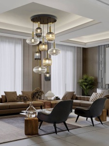 LUSTRA/PLAFONIERA NORMA, 80CM, MULTICOLORA, DIN METAL SI STICLA, STIL MODERN, SCHULLER