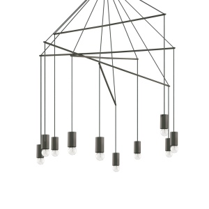 LUSTRA POP SP10, NEGRU MAT, DIN METAL, STIL INDUSTRIAL