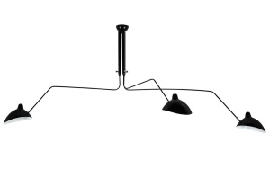 LUSTRA RAVEN 3, ALB MAT SI NEGRU MAT, DIN METAL, STIL MODERN, B2