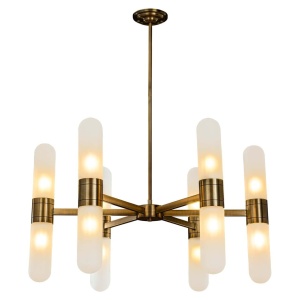 LUSTRA TRICON BRONZ, HL-0168, CONFECTIONATA DIN METAL SI STICLA, STIL MODERN