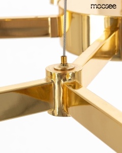 LUSTRA TUBS 18, GOLD, CONFECTIONATA DIN METAL SI STICLA, STIL MODERN - Img 3