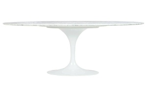 MASA ALBA TULIP ELLIPSE MARBLE CARRARA 200/120 STIL MODERN - Img 6