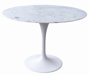 MASA ALBA TULIP IMITATIE MARMURA 120CM STIL MODERN B2