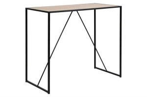 MASA DE BAR SEAFORD 120x60, NEGRU/NATURAL, DIN METAL SI LEMN, STIL MODERN B2