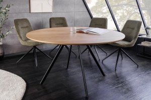 MASA DE DINING ROTUNDA, ATELIER 120CM, FURNIR LEMN, MELAMINA SI METAL, ASPECT NATUR, ARTIM GROUP SELECTION - Img 8
