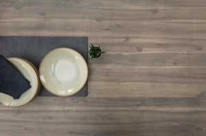 MASA DIN LEMN MASIV DE SALCAM, 160CM GENESIS GREY, COD 39789, STIL VINTAGE - Img 4