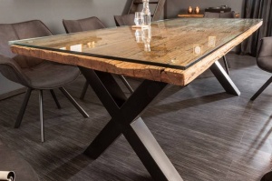 MASA DINING 220CM, BARRACUDA, DIN METAL SI LEMN MASIV, ARTIM GROUP COLLECTION - Img 6