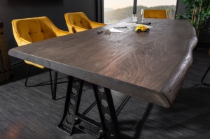 MASA DINING 220CM MAMMUT 39756 DIN LEMN MASIV DE SALCAM STIL INDUSTRIAL - Img 3
