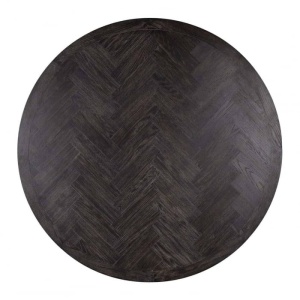 MASA DINING BLACKBONE, 140 CM, NEGRU RUSTIC/CROM, DIN STEJAR SI METAL, RICHMOND INTERIORS - Img 2