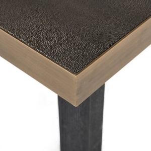 MASA DINING BLOOMVILLE, 200 CM, MARO/NEGRU, DIN STEJAR, PIELE ECO SI METAL, RICHMOND INTERIORS - Img 5