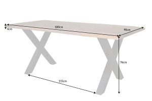 MASA DINING, DIN LEMN MASIV, 180CM, AMAZONAS, STIL VINTAGE, ARTIM GROUP SELECTION - Img 4