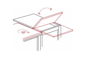 MASA DINING EXTENSIBILA FLIP, 80/160 CM, STEJAR ARTISAN/NEGRU, DIN PAL LAMINAT, STIL MODERN - Img 6