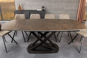 MASA DINING EXTENSIBILA, INCEPTION 130/190CM, METAL, STICLA/CERAMICA, ARTIM GROUP SELECTION