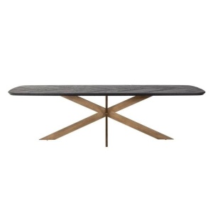 MASA DINING HAYLEY, 280 CM, NEGRU/MARO INCHIS, DIN STEJAR RECICLAT SI METAL, RICHMOND INTERIORS - Img 6