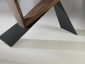 MASA DINING, NOA 180CM, 742350, METAL, LEMN DE NUC SI PORTELAN SI STICLA, DESIGN MODERN - Img 7