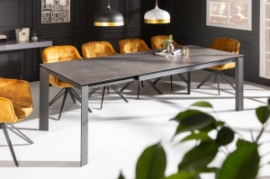 MASA DINING/OFFICE EXTENSIBILA, 180/240CM, BLAT STICLA/CERAMICA SI METAL, ARTIM GROUP SELECTION