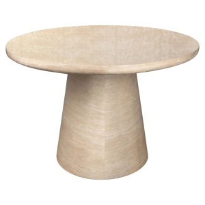 MASA DINING OVALA FICTUS, 240 CM, BEJ, DIN TRAVERTIN, MDF SI METAL, RICHMOND INTERIORS - Img 3