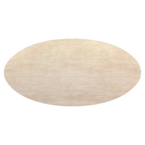 MASA DINING OVALA FICTUS, 240 CM, BEJ, DIN TRAVERTIN, MDF SI METAL, RICHMOND INTERIORS - Img 5