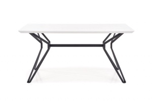MASA DINING PASCAL, ALB/NEGRU, 160 CM, BLAT DIN MDF LACUIT SI PICIOARE DIN METAL, STIL MODERN - Img 6