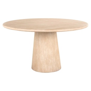 MASA DINING ROTUNDA FICTUS, 140 CM, BEJ, DIN TRAVERTIN, MDF SI METAL, RICHMOND INTERIORS